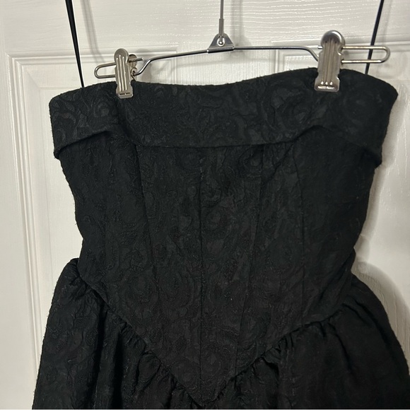 BHLDN Jacquard Strapless Basque-Waist Corset Fit & Flare Gown - Picture 6 of 16